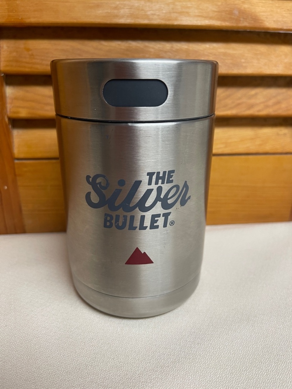 The Silver Bullet Stainless Steel Insulated Can Cooler - Silver